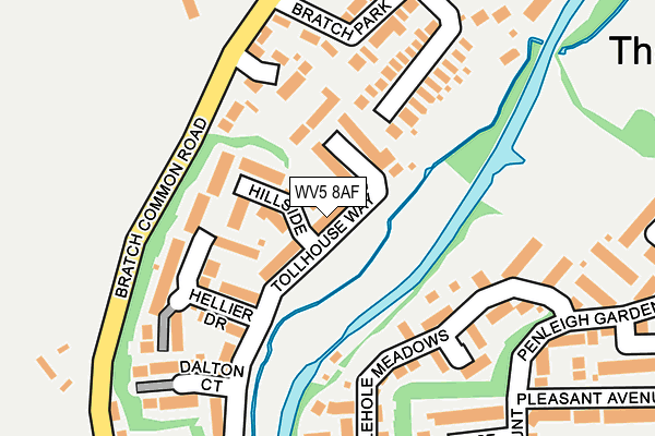 WV5 8AF map - OS OpenMap – Local (Ordnance Survey)