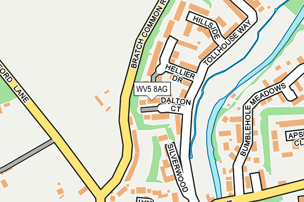 WV5 8AG map - OS OpenMap – Local (Ordnance Survey)
