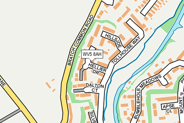 WV5 8AH map - OS OpenMap – Local (Ordnance Survey)