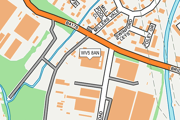 WV5 8AN map - OS OpenMap – Local (Ordnance Survey)