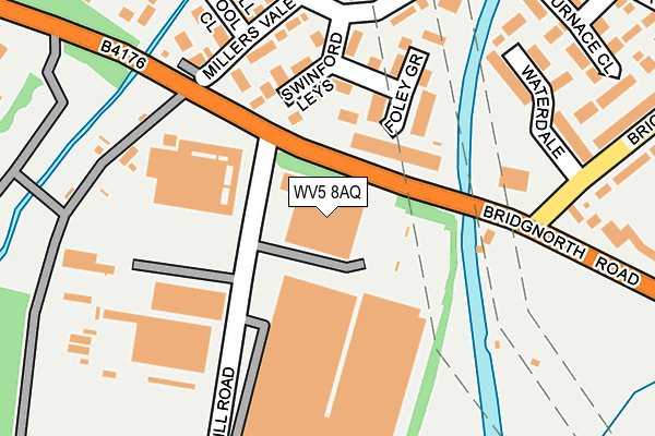 WV5 8AQ map - OS OpenMap – Local (Ordnance Survey)