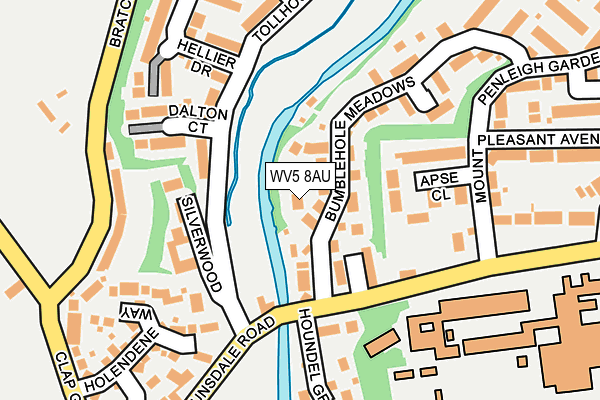 WV5 8AU map - OS OpenMap – Local (Ordnance Survey)