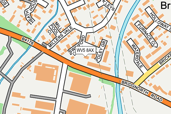 WV5 8AX map - OS OpenMap – Local (Ordnance Survey)