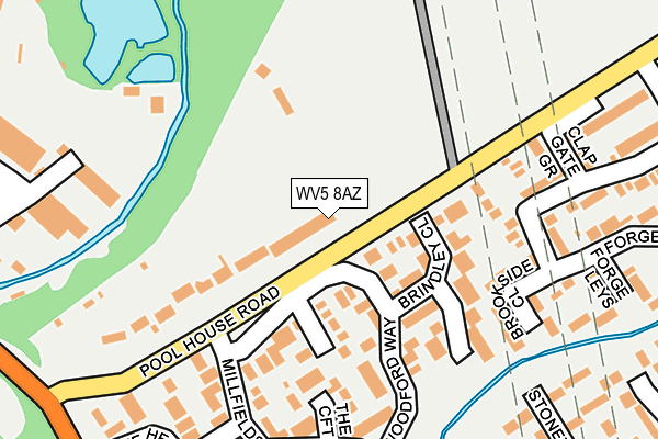WV5 8AZ map - OS OpenMap – Local (Ordnance Survey)