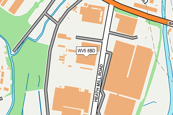 WV5 8BD map - OS OpenMap – Local (Ordnance Survey)