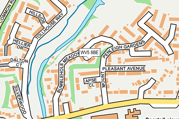 WV5 8BE map - OS OpenMap – Local (Ordnance Survey)
