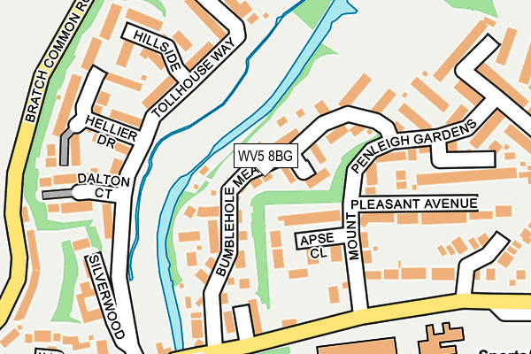 WV5 8BG map - OS OpenMap – Local (Ordnance Survey)