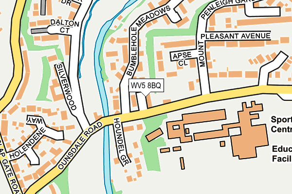 WV5 8BQ map - OS OpenMap – Local (Ordnance Survey)