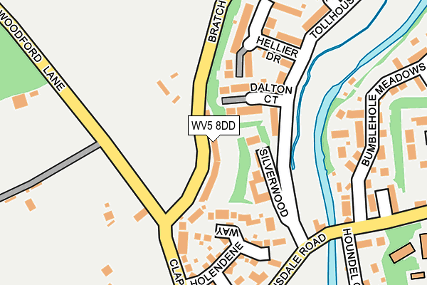 WV5 8DD map - OS OpenMap – Local (Ordnance Survey)