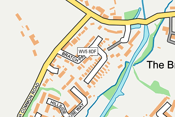 WV5 8DF map - OS OpenMap – Local (Ordnance Survey)