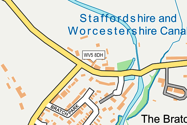 WV5 8DH map - OS OpenMap – Local (Ordnance Survey)