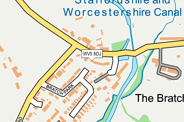 WV5 8DJ map - OS OpenMap – Local (Ordnance Survey)