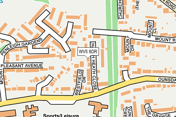 WV5 8DR map - OS OpenMap – Local (Ordnance Survey)
