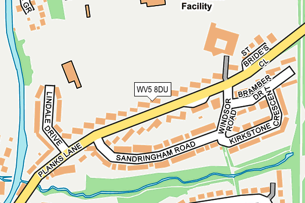 WV5 8DU map - OS OpenMap – Local (Ordnance Survey)