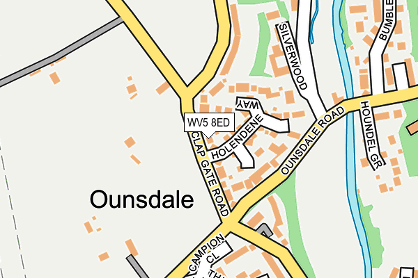 WV5 8ED map - OS OpenMap – Local (Ordnance Survey)