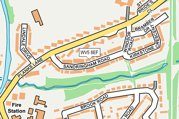 WV5 8EF map - OS OpenMap – Local (Ordnance Survey)
