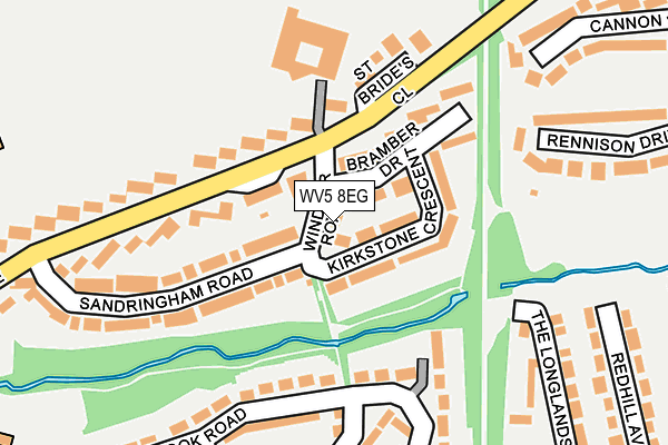 WV5 8EG map - OS OpenMap – Local (Ordnance Survey)