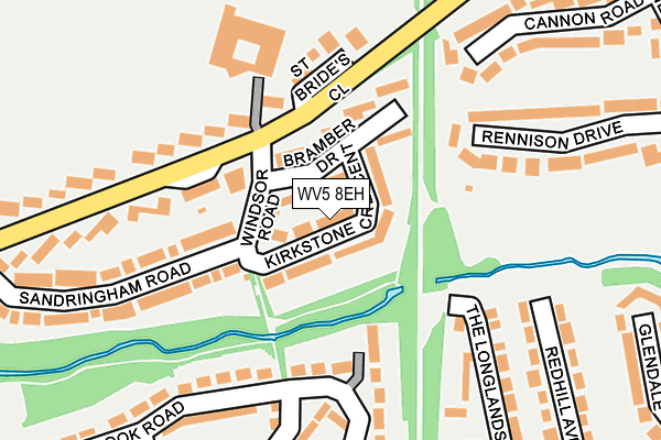 WV5 8EH map - OS OpenMap – Local (Ordnance Survey)