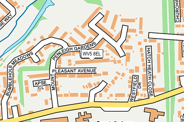 WV5 8EL map - OS OpenMap – Local (Ordnance Survey)