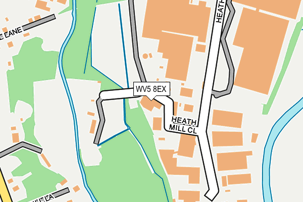 WV5 8EX map - OS OpenMap – Local (Ordnance Survey)