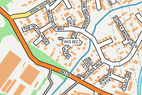 WV5 8EZ map - OS OpenMap – Local (Ordnance Survey)