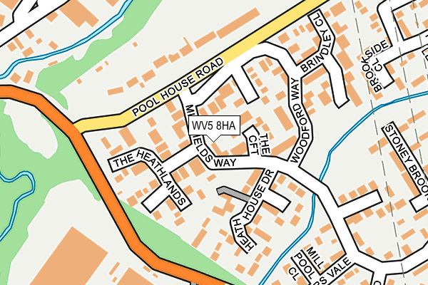 WV5 8HA map - OS OpenMap – Local (Ordnance Survey)