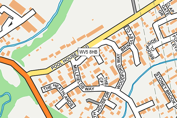 WV5 8HB map - OS OpenMap – Local (Ordnance Survey)