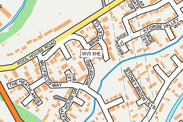 WV5 8HE map - OS OpenMap – Local (Ordnance Survey)