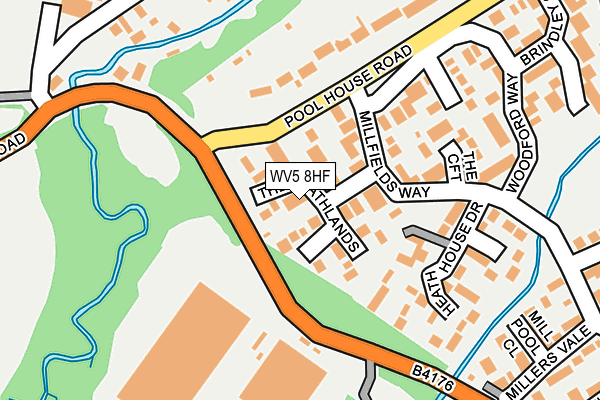 WV5 8HF map - OS OpenMap – Local (Ordnance Survey)