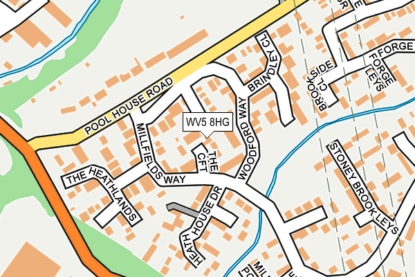 WV5 8HG map - OS OpenMap – Local (Ordnance Survey)