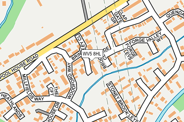 WV5 8HL map - OS OpenMap – Local (Ordnance Survey)