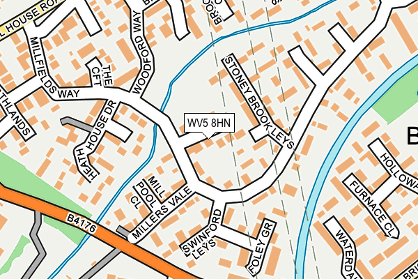 WV5 8HN map - OS OpenMap – Local (Ordnance Survey)