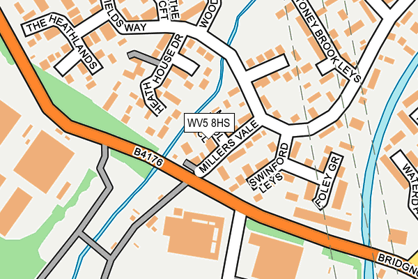 WV5 8HS map - OS OpenMap – Local (Ordnance Survey)