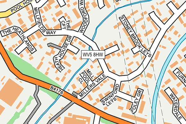 WV5 8HW map - OS OpenMap – Local (Ordnance Survey)