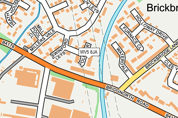 WV5 8JA map - OS OpenMap – Local (Ordnance Survey)
