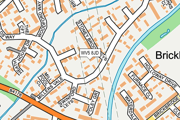 WV5 8JD map - OS OpenMap – Local (Ordnance Survey)