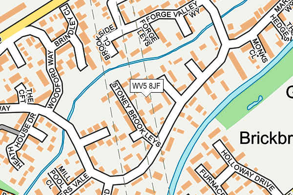 WV5 8JF map - OS OpenMap – Local (Ordnance Survey)