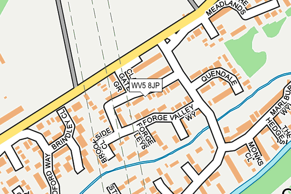 WV5 8JP map - OS OpenMap – Local (Ordnance Survey)