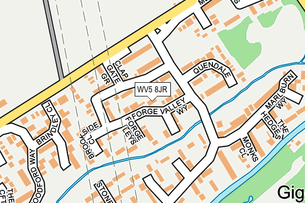 WV5 8JR map - OS OpenMap – Local (Ordnance Survey)
