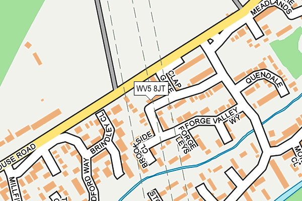 WV5 8JT map - OS OpenMap – Local (Ordnance Survey)