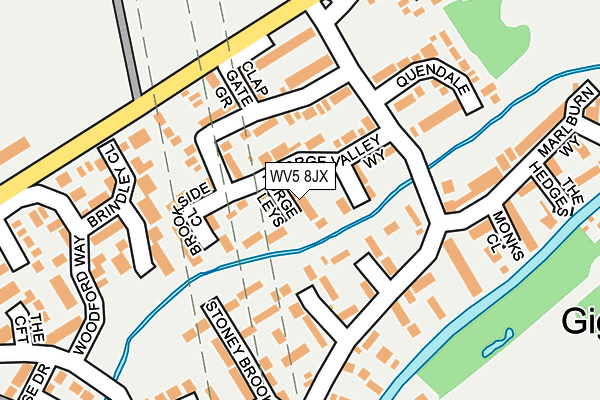 WV5 8JX map - OS OpenMap – Local (Ordnance Survey)