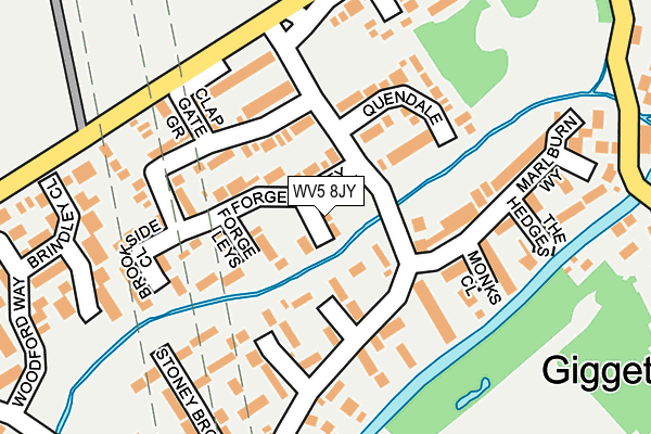 WV5 8JY map - OS OpenMap – Local (Ordnance Survey)