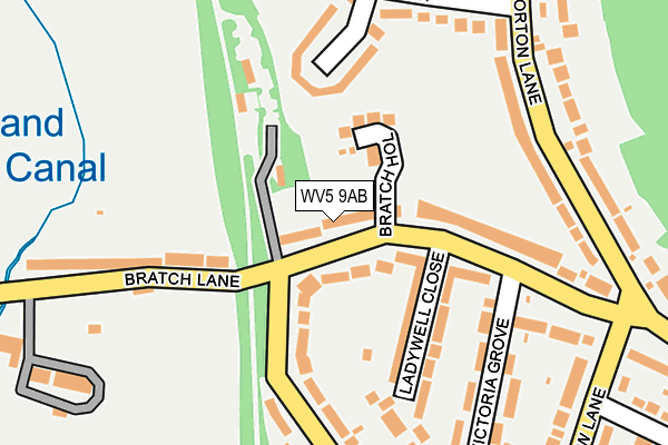 WV5 9AB map - OS OpenMap – Local (Ordnance Survey)