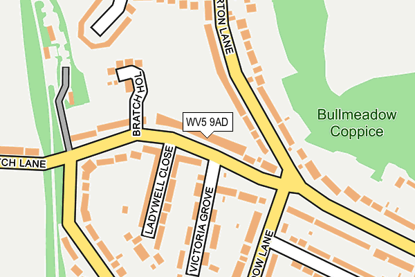 WV5 9AD map - OS OpenMap – Local (Ordnance Survey)