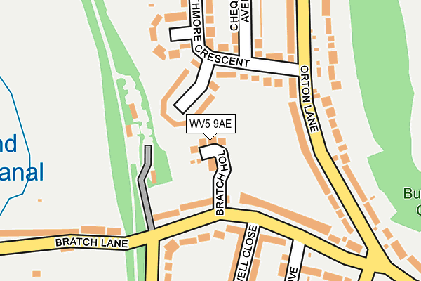 WV5 9AE map - OS OpenMap – Local (Ordnance Survey)