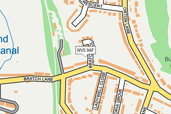 WV5 9AF map - OS OpenMap – Local (Ordnance Survey)
