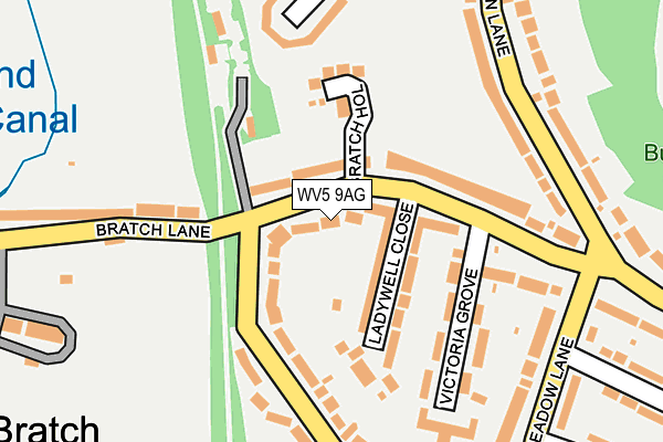 WV5 9AG map - OS OpenMap – Local (Ordnance Survey)