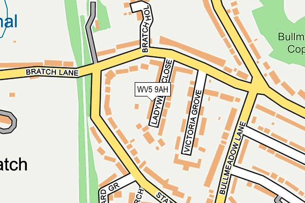 WV5 9AH map - OS OpenMap – Local (Ordnance Survey)