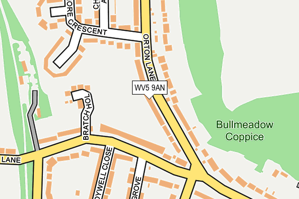 WV5 9AN map - OS OpenMap – Local (Ordnance Survey)