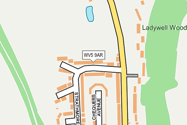WV5 9AR map - OS OpenMap – Local (Ordnance Survey)